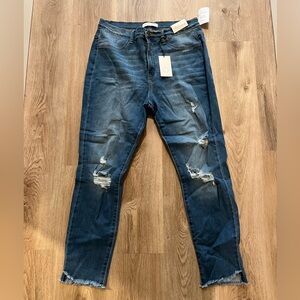 Encore Jeans Distressed Blue Women's Jeans